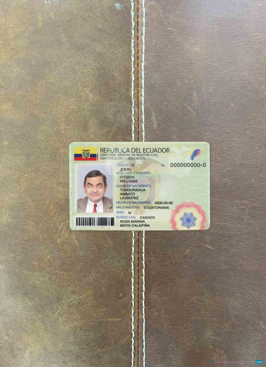 Download Ecuador ID photolook FRONT Photoshop template